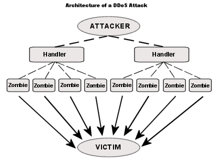 Architecture of DDos attack