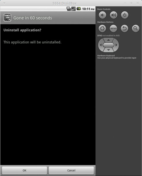 Application Running in the Emulator (2)