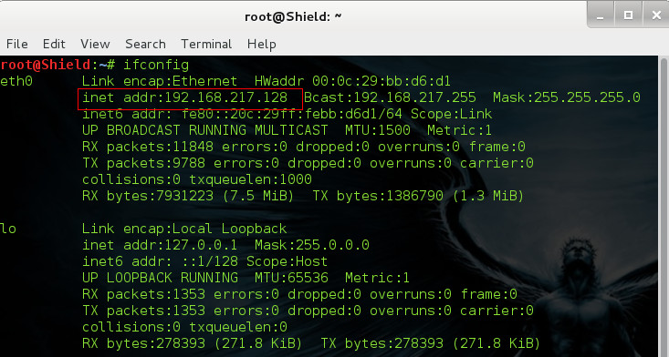 IP address of attacker machine (Kali-Linux)