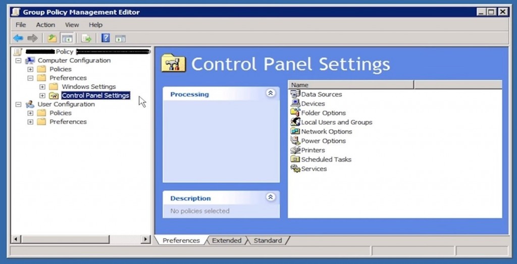 Figure 8: GPP Control Panel settings